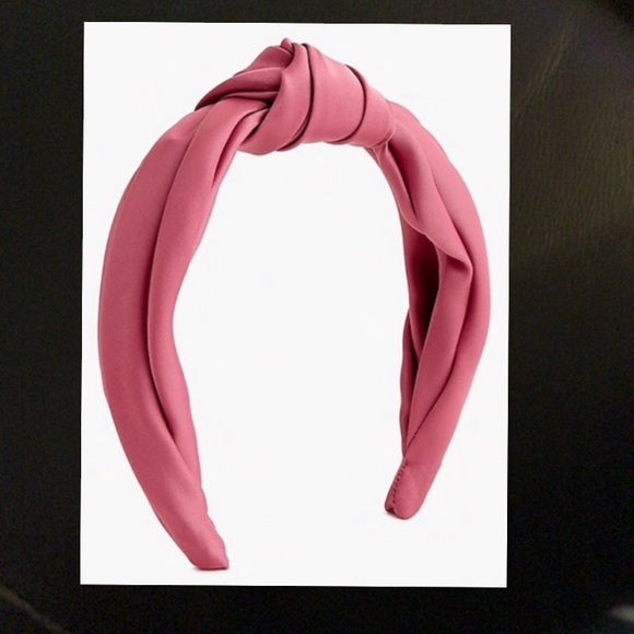 J. Crew Accessories - J.Crew Satin turban headband in Ash Rose